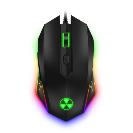 CONNECT IT CKM-3200-CS - LED RGB kabelgebundene Gaming-Tastatur und Gaming-Maus 1200/1800/2400/3600 DPI mit CZ/SK-Belegung schwarz
