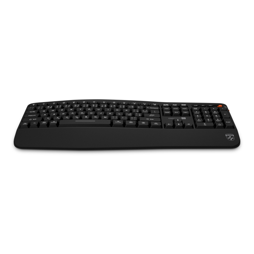 CONNECT IT CKM-6010-CS - Ergonomische kabellose Tastatur und Maus mit CZ/SK-Lokalisierung 1xAA + 2xAAA schwarz