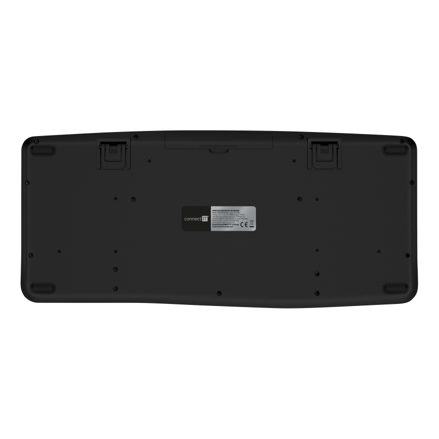 CONNECT IT CKM-6010-CS - Ergonomische kabellose Tastatur und Maus mit CZ/SK-Lokalisierung 1xAA + 2xAAA schwarz