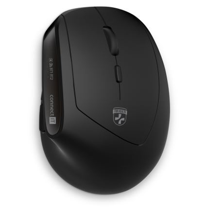 CONNECT IT CKM-6010-CS - Ergonomische kabellose Tastatur und Maus mit CZ/SK-Lokalisierung 1xAA + 2xAAA schwarz