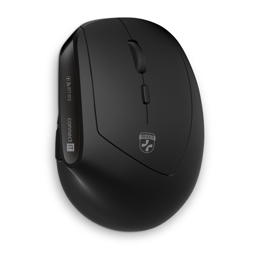 CONNECT IT CKM-6010-CS - Ergonomische kabellose Tastatur und Maus mit CZ/SK-Lokalisierung 1xAA + 2xAAA schwarz