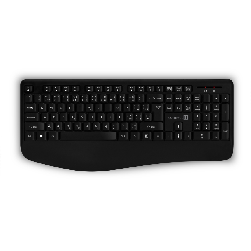 CONNECT IT CKM-7803-CS - Kabellose Tastatur und Maus 1200 DPI mit CZ/SK-Lokalisierung 1xAAA + 1xAA schwarz