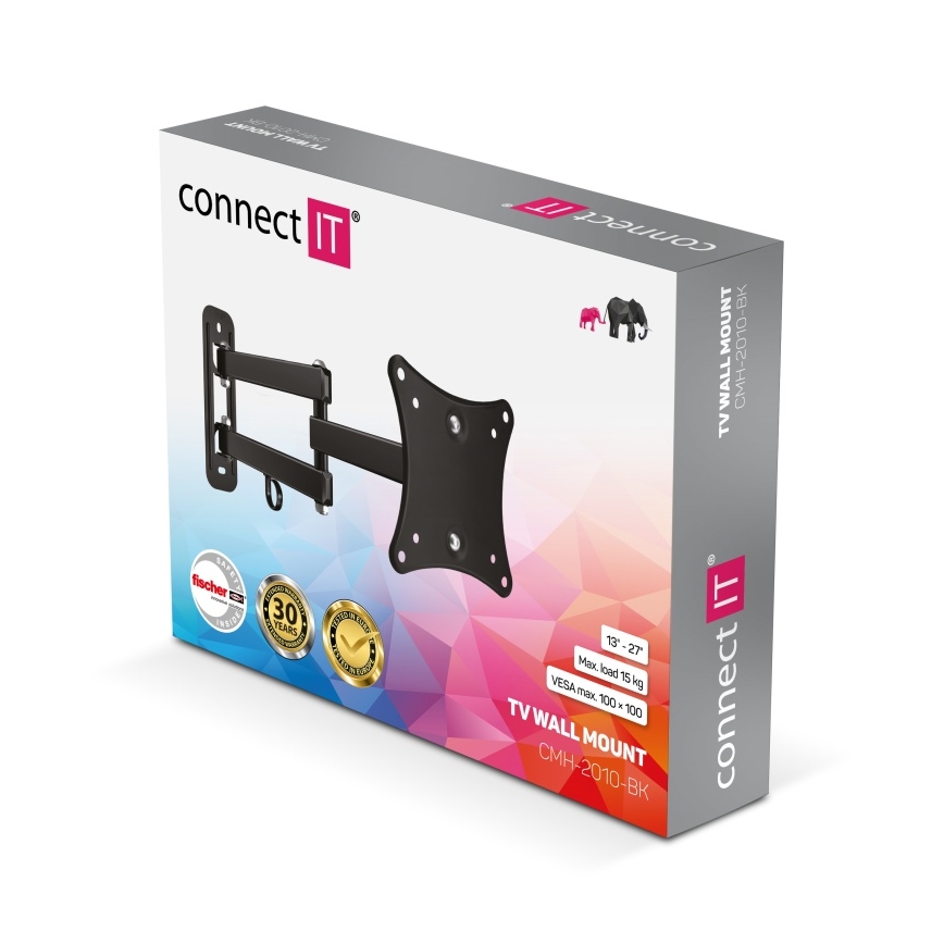CONNECT IT CMH-2010-BK - Wandhalterung für TV-Gerät 13-27” schwarz
