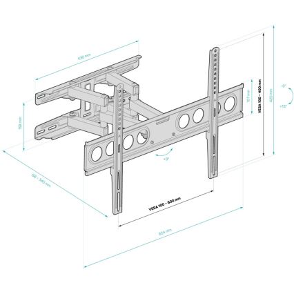 CONNECT IT CMH-7600-BK - Wandhalterung für TV-Gerät 32-70” schwarz
