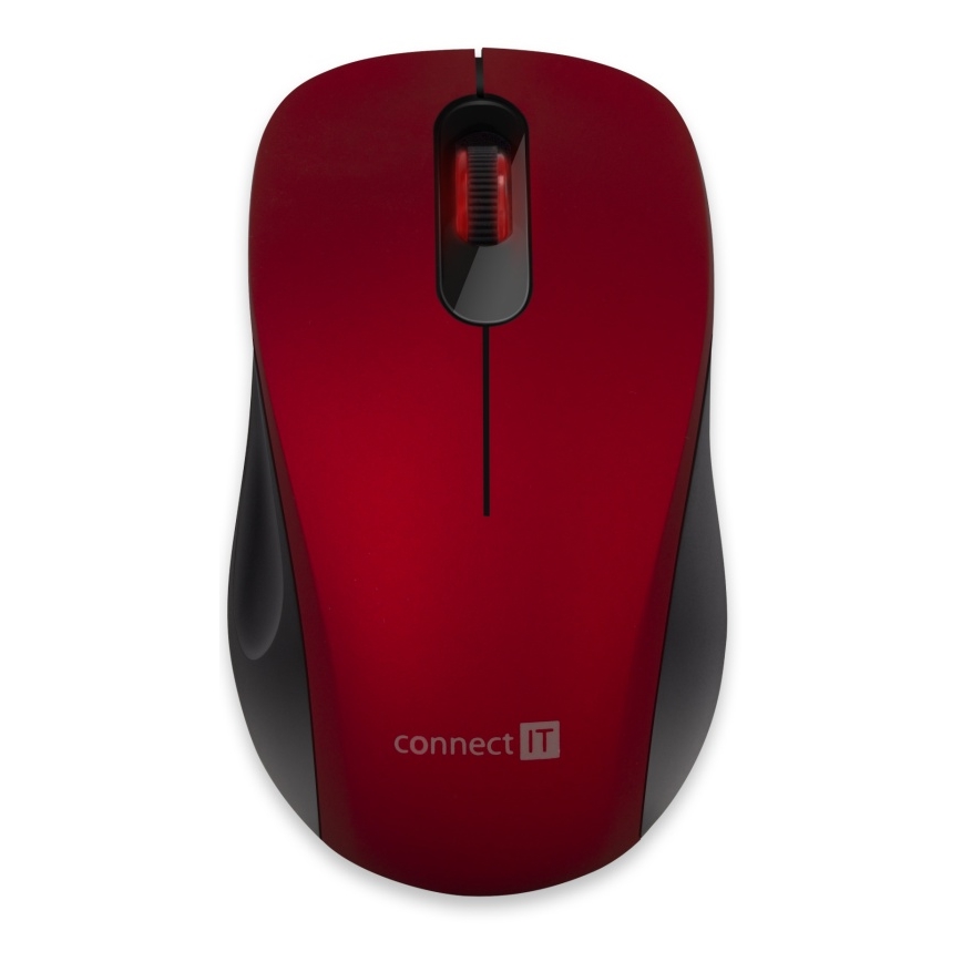 CONNECT IT CMO-2230-RD - Kabellose Silent-Maus MUTE 1200 DPI 1xAA schwarz/rot