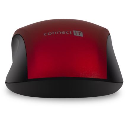 CONNECT IT CMO-2230-RD - Kabellose Silent-Maus MUTE 1200 DPI 1xAA schwarz/rot