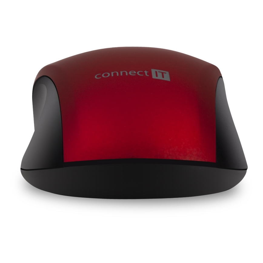 CONNECT IT CMO-2230-RD - Kabellose Silent-Maus MUTE 1200 DPI 1xAA schwarz/rot
