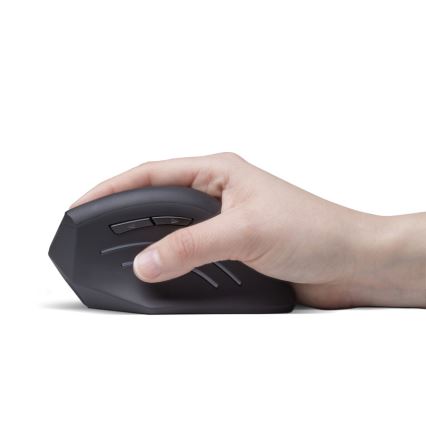 CONNECT IT CMO-2510-BK - Ergonomische kabellose Maus Verti Wireless 800/1200/1600 DPI 2xAAA schwarz