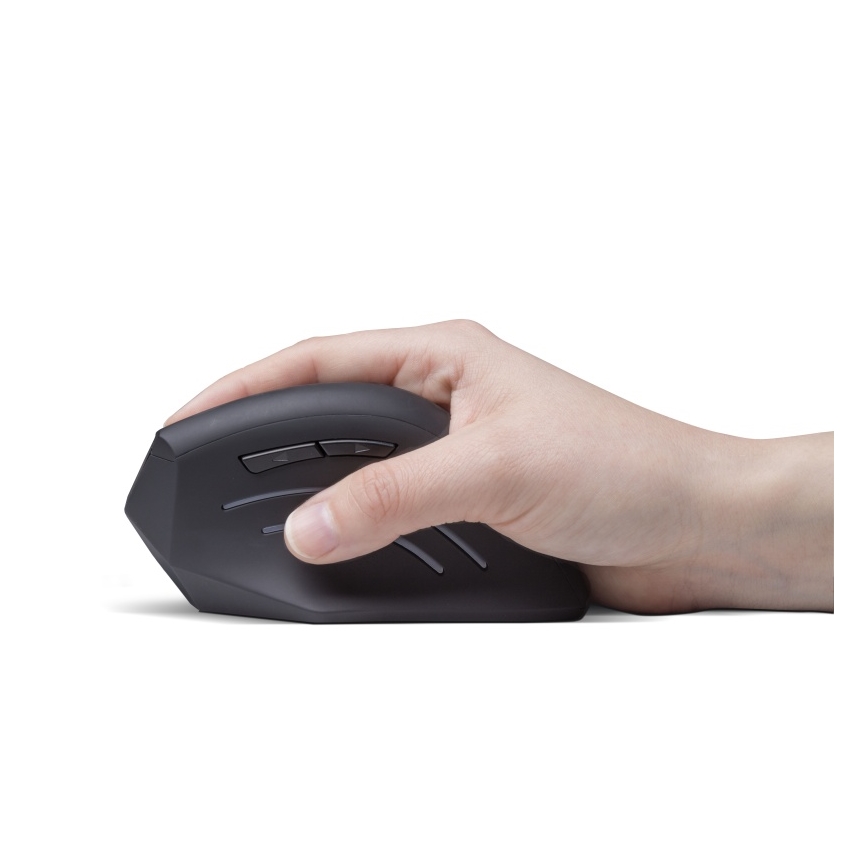 CONNECT IT CMO-2510-BK - Ergonomische kabellose Maus Verti Wireless 800/1200/1600 DPI 2xAAA schwarz