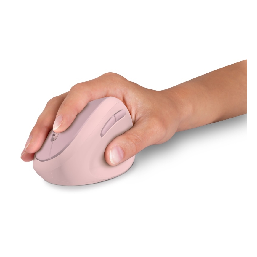 CONNECT IT CMO-2600-PK - Ergonomische kabellose Maus 800/1200/1600 DPI 1xAA rosa