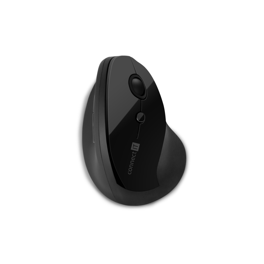 CONNECT IT CMO-2700-BK - Ergonomische, kabellose Maus 800/1200/1600 DPI 1xAA schwarz