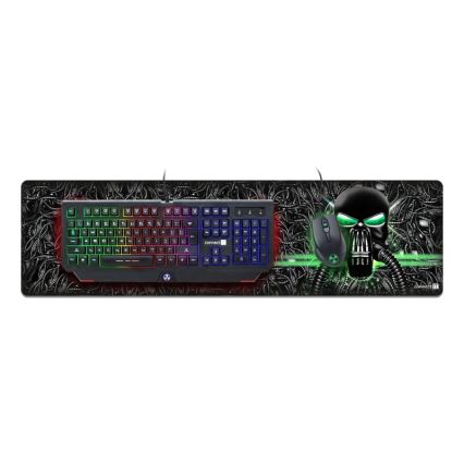 CONNECT IT CMP-1110-LG - Pad für Tastatur und Maus 88,6x24,5 cm schwarz/grün