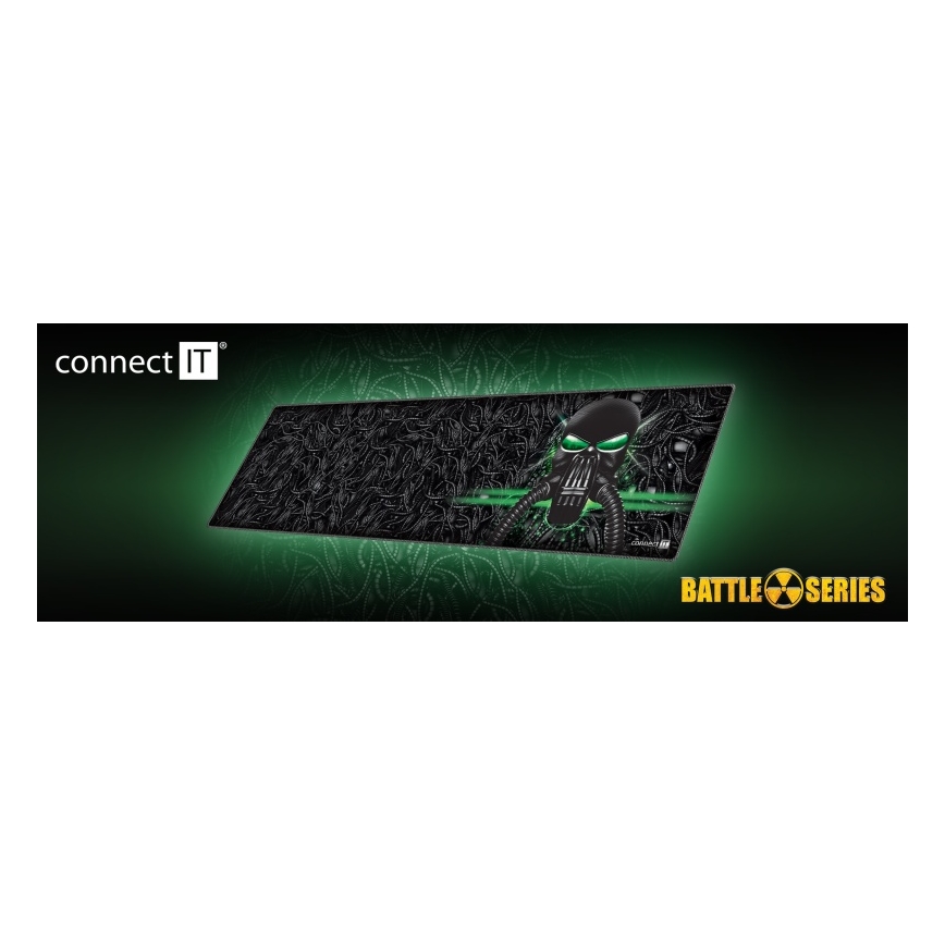 CONNECT IT CMP-1110-LG - Pad für Tastatur und Maus 88,6x24,5 cm schwarz/grün