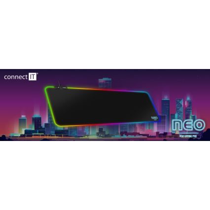 CONNECT IT CMP-3100-LG - LED RGB Gaming-Tastatur und Mauspad 80x30 cm schwarz