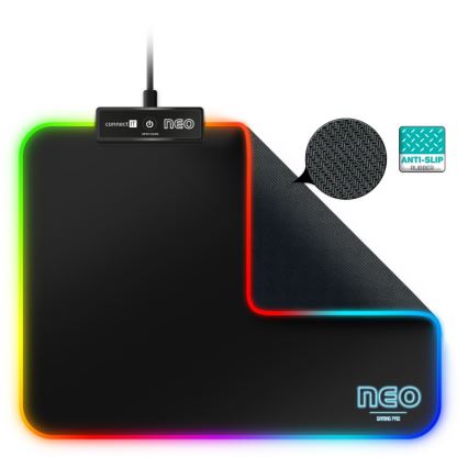 CONNECT IT CMP-3100-SM - LED RGB Gaming-Mauspad 32x24,5 cm schwarz