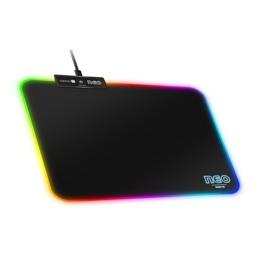 CONNECT IT CMP-3100-SM - LED RGB Gaming-Mauspad 32x24,5 cm schwarz