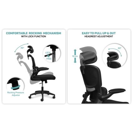 CONNECT IT COC-2500-BK - Bürostuhl ForHealth DeltaPro schwarz