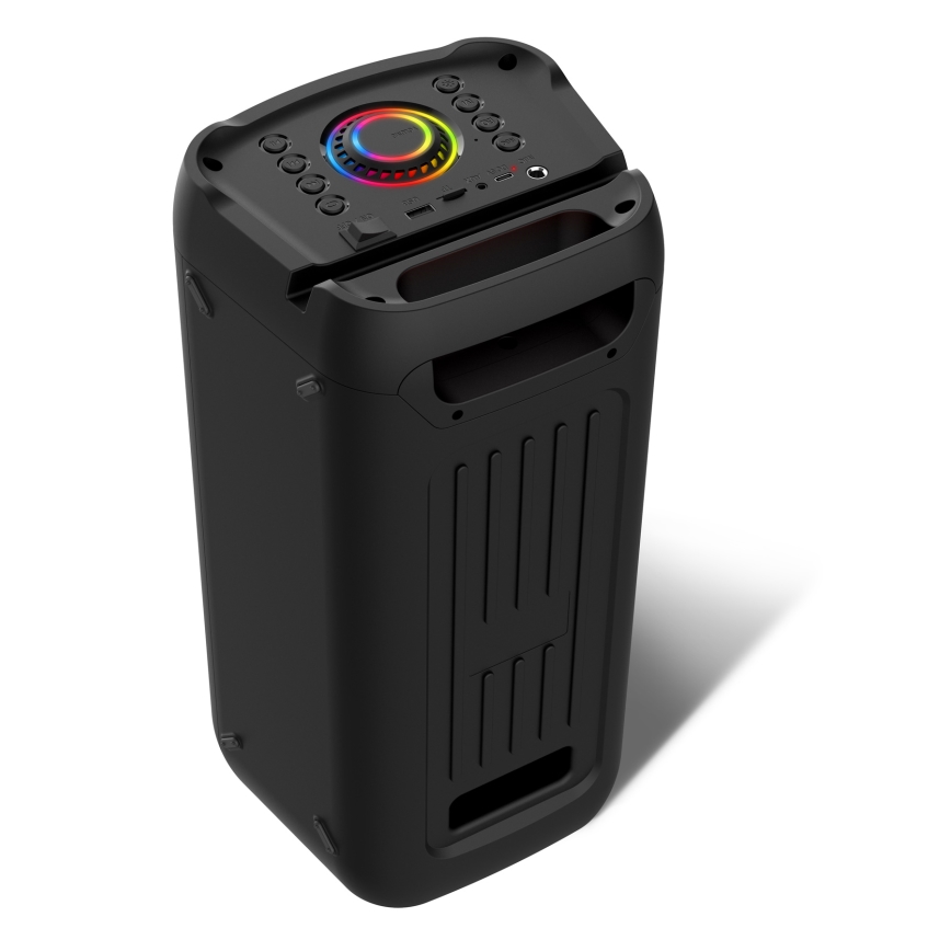 CONNECT IT HSP-3050-BK - Kabelloser LED-Lautsprecher mit Mikrofon 60W/5V 4500 mAh schwarz + Fernbedienung