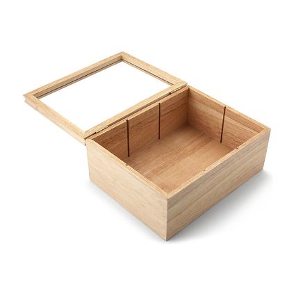 Continenta C3290 – Teebeutel-Box 23x17,5 cm Gummibaum