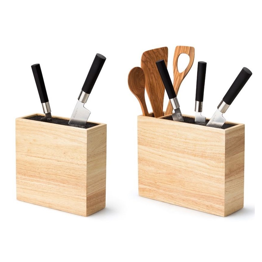Continenta C3314 – Messerblock mit Flexi-Einsatz 22x9x21,5 cm Gummibaum