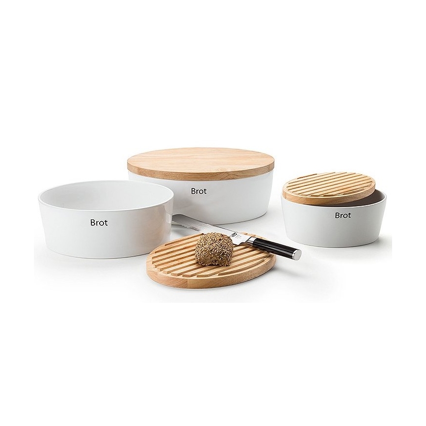 Continenta C3930 - Brotkasten 13,5x30 cm weiß/beige