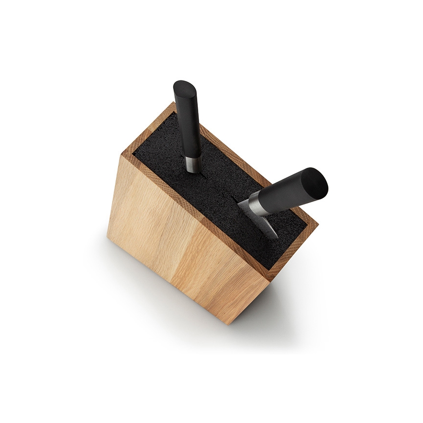 Continenta C4150 - Messerständer mit Flexi-Einsatz 18x28,5 cm Eiche