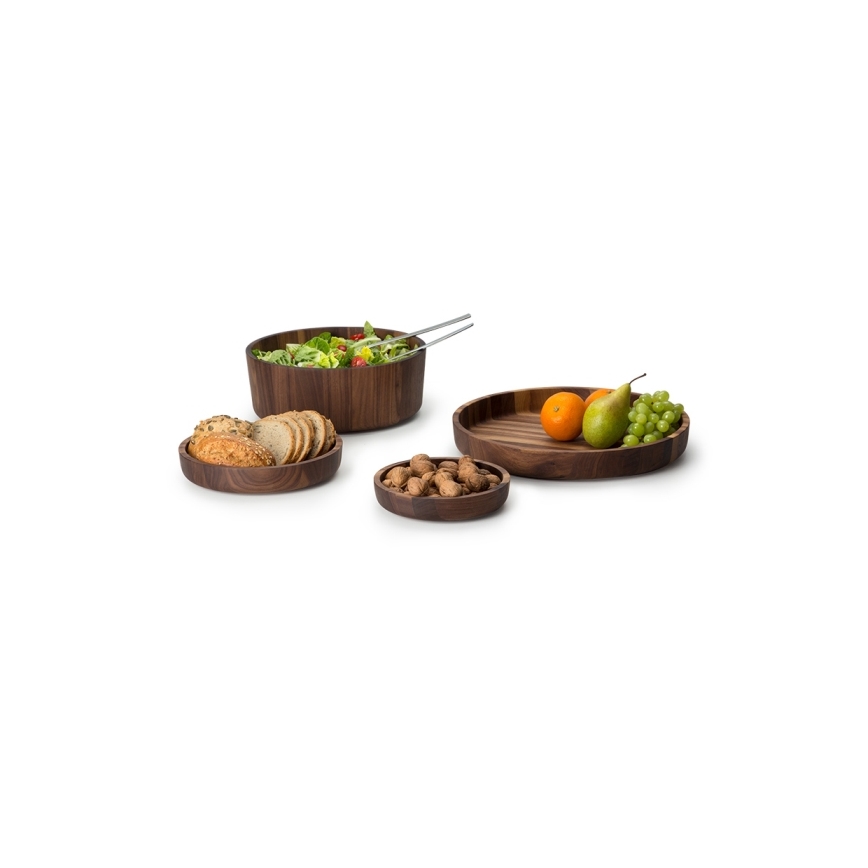 Continenta C4234 – Holzschale 25x4,8 cm Walnussholz