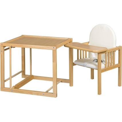 COSING - Kinder-Essstuhl 2-in-1 Viktoria Buche/Weiß