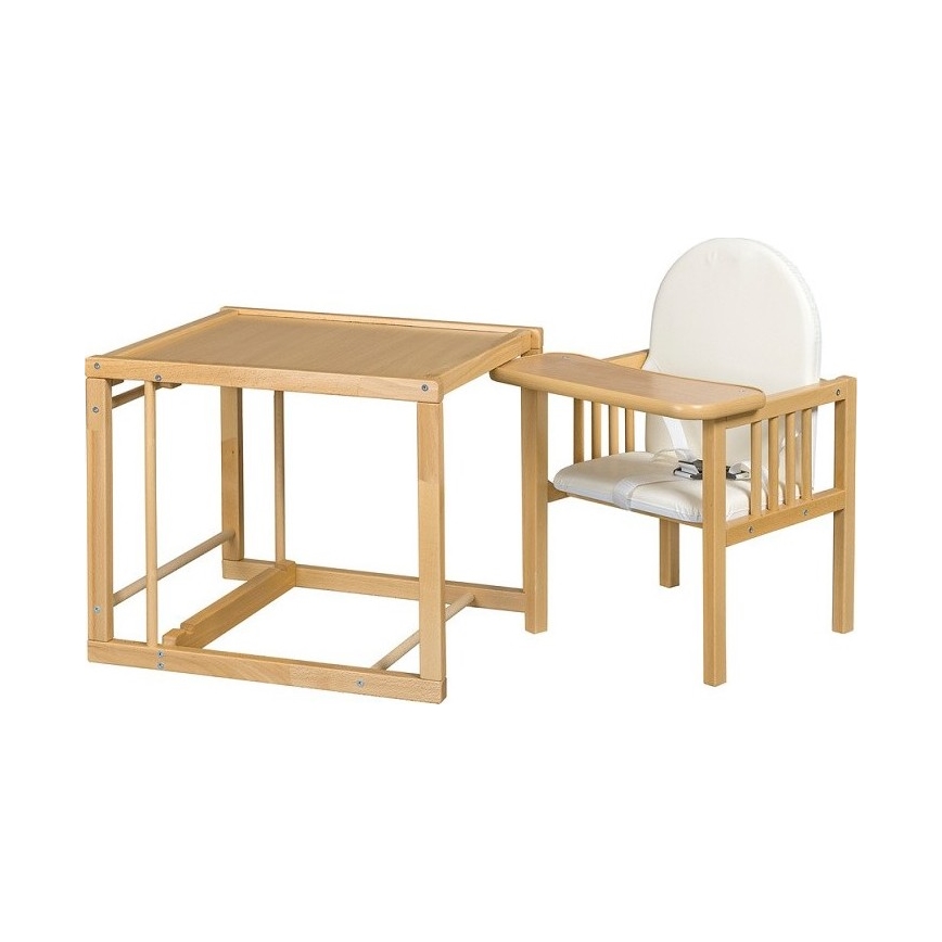COSING - Kinder-Essstuhl 2-in-1 Viktoria Buche/Weiß