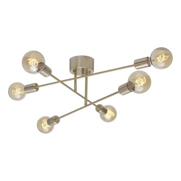Cottex - Aufbau-Kronleuchter BATON 6xE27/60W/230V Messing