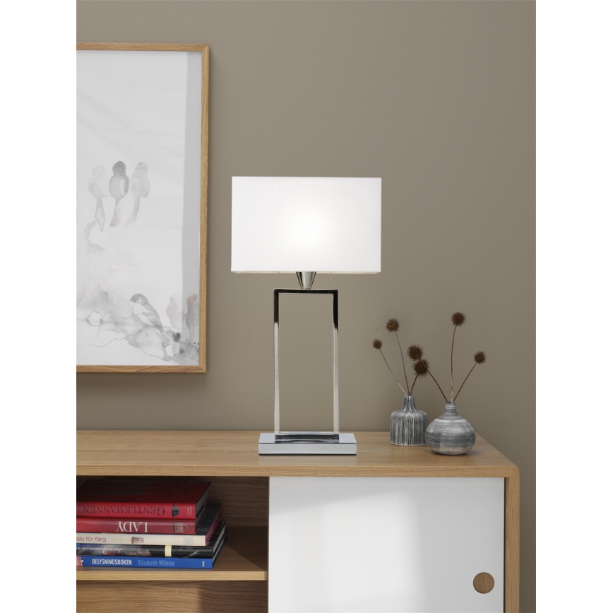 Cottex - Tischlampe KENSINGTON 1xE14/40W/230V silber
