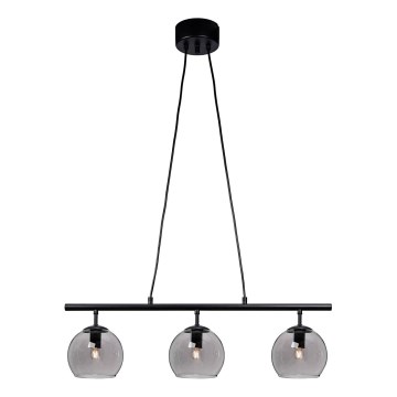 Cottex - Hängeleuchte an Kabel CAPELLA 3xE14/40W/230V rauchfarben/schwarz