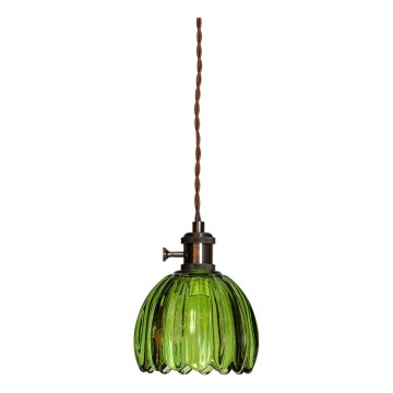 Cottex - Pendelleuchte NORA mit Kabel 1xE14/5W/230V grün