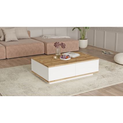 Couchtisch 28,6x90 cm Kiefer atlantisch/weiß