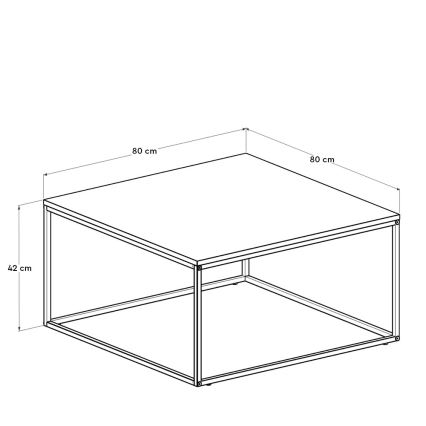 Couchtisch 42x80 cm schwarz