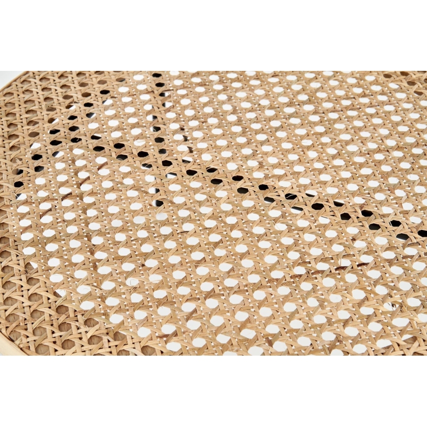Couchtisch 45x45 cm schwarz/Rattan