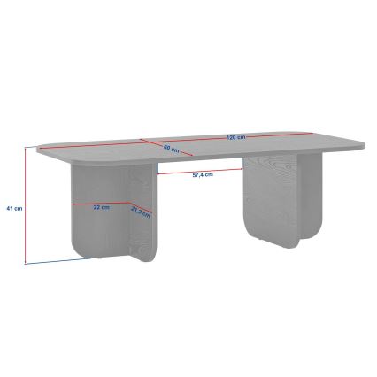 Couchtisch AKIRA 120x60 cm Travertin
