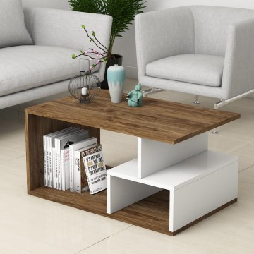 Couchtisch ARTE 42x90 cm weiß/braun