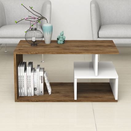 Couchtisch ARTE 42x90 cm weiß/braun