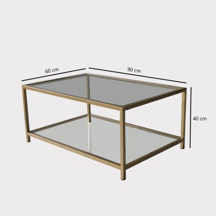 Couchtisch ASTRO 40x90 cm gold