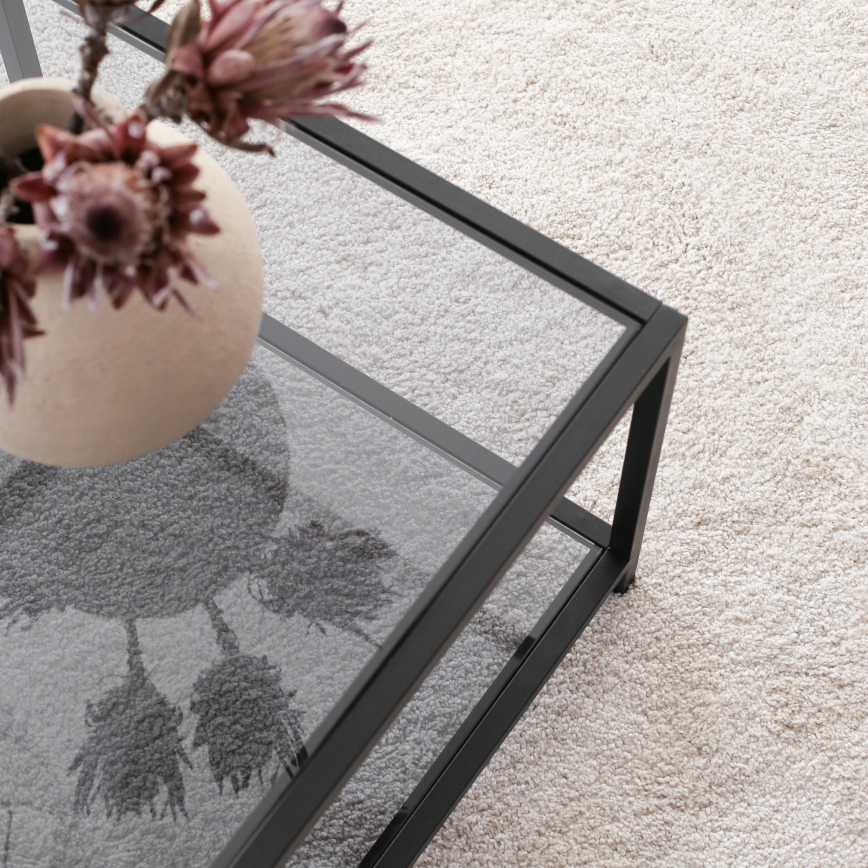 Couchtisch ASTROSEHPA 40x90 cm schwarz