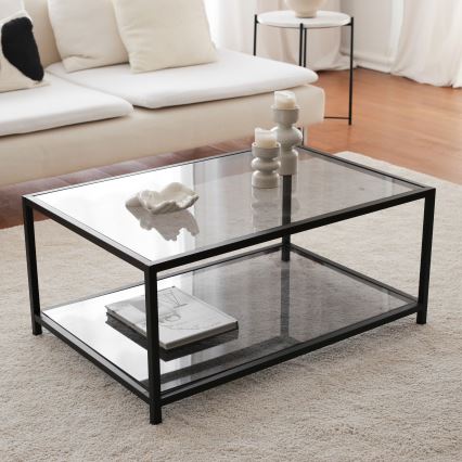 Couchtisch ASTROSEHPA 40x90 cm schwarz