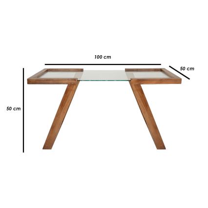 Couchtisch ATAR 100x50 cm Buche/klar