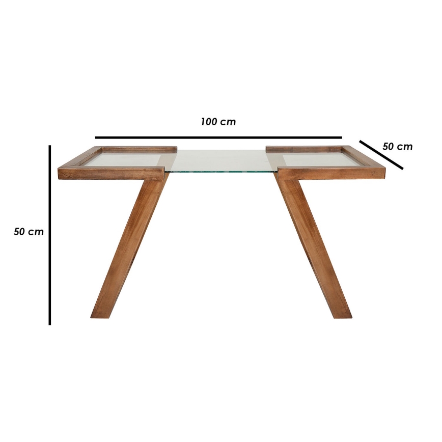 Couchtisch ATAR 100x50 cm Buche/klar
