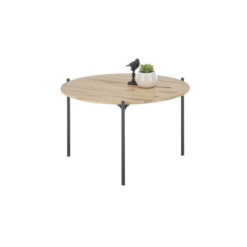 Couchtisch AURA Ø 55 cm Eiche/Anthrazit