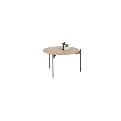 Couchtisch AURA Ø 55 cm Eiche/Anthrazit
