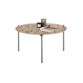Couchtisch AURA Ø 74 cm Eiche/Anthrazit