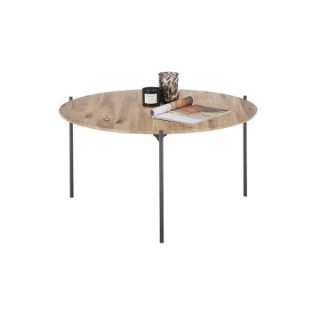 Couchtisch AURA Ø 74 cm Eiche/Anthrazit