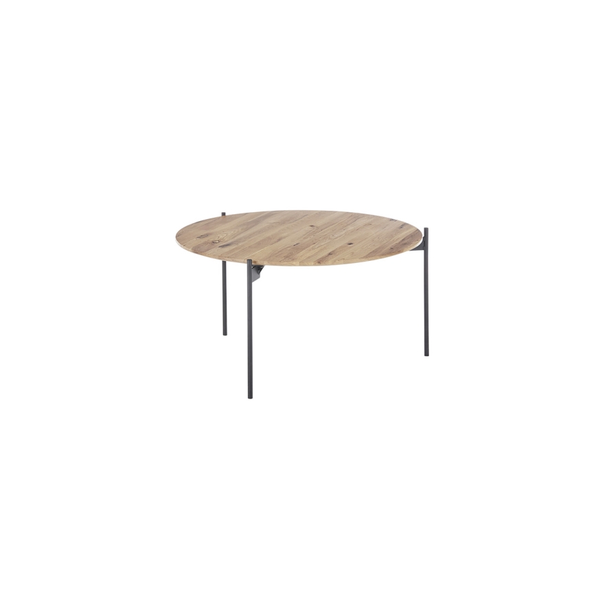 Couchtisch AURA Ø 74 cm Eiche/Anthrazit