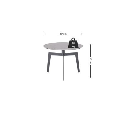 Couchtisch BALANCE Ø 60 cm, Grau/Anthrazit